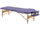 Portable Massage Bed, Folding Spa Beauty Massage Table with 2 Sections, Carry Bag and Wooden Frame, T3398P330348