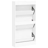 Shoe Cabinet White 59x17x108 cm Engineered Wood 342526