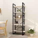 5-Tier Book Cabinet White 80x30x175 cm Pinewood 3081994