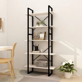 5-Tier Book Cabinet White 80x30x175 cm Pinewood 3081994