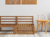 Outdoor Middle Sofa Solid Acacia Wood Natural 59 x 63 x 73 cm 900489