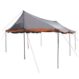 Family Tent with Roof Grey and Orange 450 x 400 x 265 cm 42028601