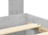 Bed Frame Concrete Grey 120 x 200 cm Engineered Wood 3410345