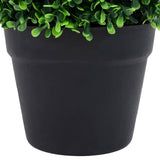 336519 Artificial Boxwood Plants 2 pcs with Pots Ball Shaped Green 32 cm