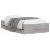 Bed Frame with Drawers without Mattress Grey Sonoma 90x190 cm Single 3207327