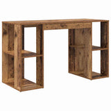 Desk with Shelf Old Wood 130 x 50.5 x 75 cm Engineered Wood 869504