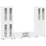 TV Cabinet Set with Drawer FLORIN 3 pcs White Engineered Wood 3398004