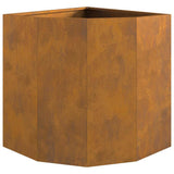 Corner Planter Rusty 45 x 45 x 50 cm Weathering steel 883674