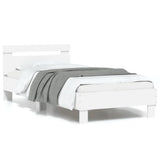 Bed Frame without Mattress with LED Lights White 90x190 cm Single 838743