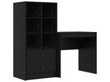 Desk with Drawer with Shelf with Storage 2 pcs Black Oak 3337298