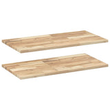 Floating Shelves 2 pcs 100x40x2 cm Untreated Solid Wood Acacia 3279400
