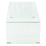 Coffee Table Tempered Glass 98x45x30 cm Clear 244189