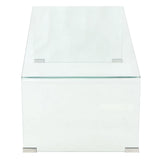 Coffee Table Tempered Glass 98x45x30 cm Clear 244189
