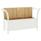Bench White 107x45x75.5 cm Solid Wood Fir 351774