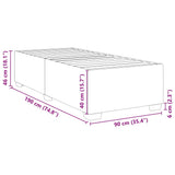 Bed Frame without Mattress Dark Grey Single Fabric 3284506