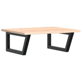 Basin Shelf Wall Mounted Steel and Solid Wood Oak 3302595
