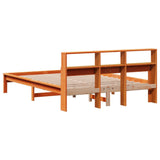 Bed Frame without Mattress Wax Brown 140x190 cm Solid Wood Pine 3309742