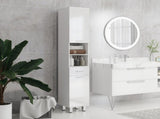 kleankin 71" Tall Slim Bathroom Storage Cabinet, Narrow Cupboard with Drawer, Open Shelves, 2 Doors, T3398P554931