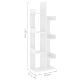Book Cabinet White 48x25.5x140 cm Engineered Wood 808909