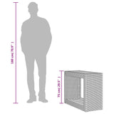 Garden Side Table with Wooden Top Grey 100x40x75 cm Poly Rattan 366307