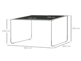 3 x 3 Mobile Pergola Kit, Portable Garden Gazebo with Wheels, Sandbags, Steel Frame, UV-Resistant T3398P317587