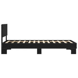 Bed Frame with Headboard Black Oak 80 x 200 cm Engineered Wood 8009087