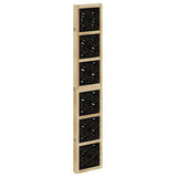 Room Divider 5 Panels Brown and Black Solid Wood Paulownia 358808