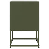 ZNTS Bedside Cabinet Olive Green 36x39x60.5 cm Steel 846454