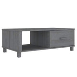 Coffee Table "HAMAR" Dark Grey 100x55x35 cm Solid Wood Pine 340454