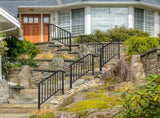Matte Black Outdoor 3 Level Iron Handrail 45115631