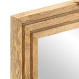 Bathroom Mirror 50x70 cm Solid Wood Rough Mango and Glass 377589