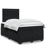 Box Spring Bed with Mattress Black 120x200 cm Velvet 3290896