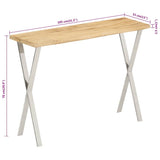 Console Table with Live Edge 105x33x76 cm Solid Wood Mango 372764