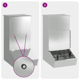 Pig Feeder Silver 55 x 38 x 76 cm Galvanised Steel 874638