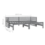 Pull-out Day Bed without Mattress Grey 2xcm 806967