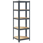 ZNTS 5-Layer Corner Shelf Anthracite Steel&Engineered Wood 4016946