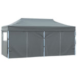 Professional Folding Party Tent with 4 Sidewalls 3x6 m Steel Anthracite 48867