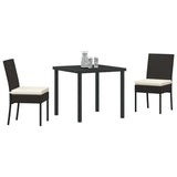 Garden Dining Set 3 pcs Cream Powder-Coated Steel 3379219