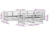 Outdoor Sofa Set 7 pcs White 245 x 126.5 x 73 cm 3391974
