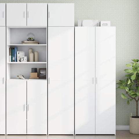 Slim Storage Cabinet White 45x42.5x225 cm Engineered Wood 3281287