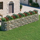 Gabion Raised Bed Galvanised Iron 600x100x100 cm 152049