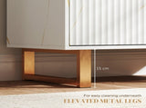 Elegant Storage Sideboard - White/Gold-Tone T3398P343021