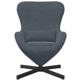 Egg Chair Dark Grey 63 x 73 x 90 cm Velvet 42002757
