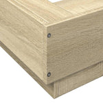 Bed Frame with LED Lights without Mattress Sonoma Oak 180x200cm 3281079