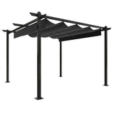 Garden Gazebo with Retractable Roof 3x3 m Anthracite 318535