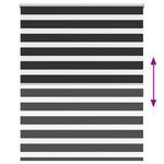 Zebra Blind 140 x 175 cm Black 240224