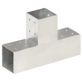 Post Connectors 4 pcs T Shape Galvanised Metal 81x81 mm 145464