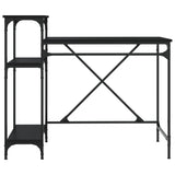 Desk with Shelves Black 105x50x90 cm Engineered Wood&Iron 826714