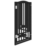 Dog Gate with Door Foldable 6 Panels Black 300 cm Poplar Wood 352223
