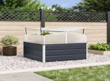 Planter Anthracite 100 x 100 x 77 cm Galvanised Steel 42018231